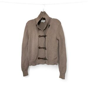 GAP Women's Tan Cardigan with Toggle Details